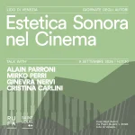 Estetica sonora nel cinema talk saint louis e RUFA alle giornate delgi autori - mostra internazionale del cinema di venezia